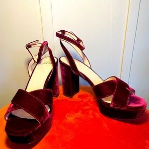 J. Crew Platform heels in Burnished Beet, Sz 8.5 GORGEOUS & only worn once.